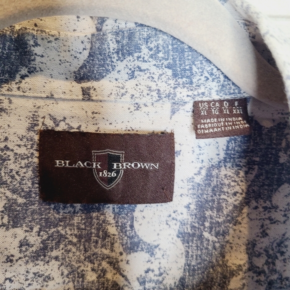 Black Brown 1826 Printed Button Down Shirt - Picture 2 of 5